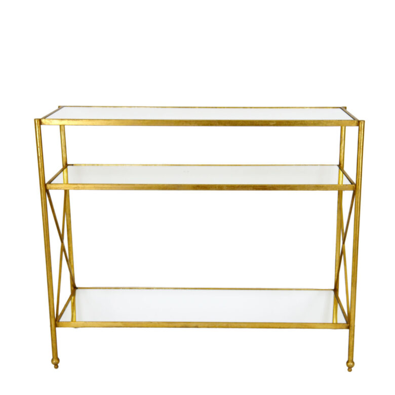 Alan Gold Console Table with 3 Shelves