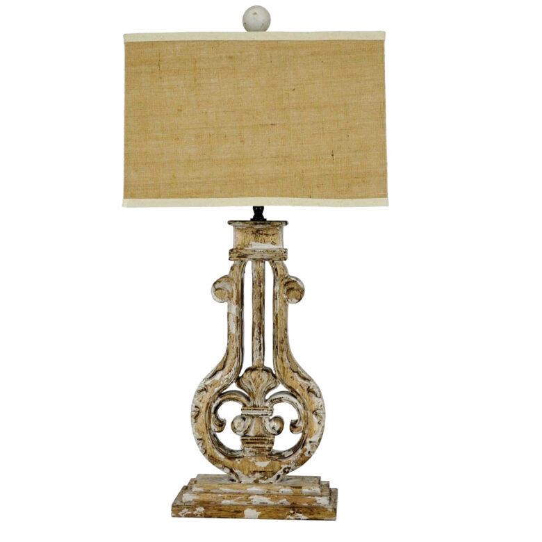 Bruno Carved Wooden Table Lamp - Image 3