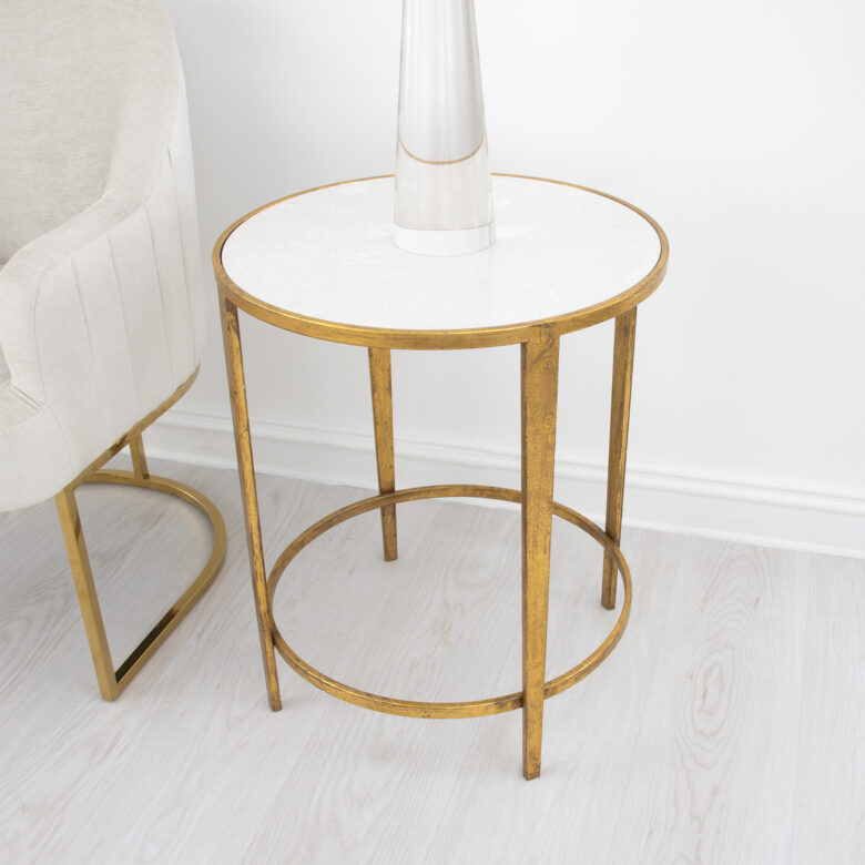 Dolly Gold Round Side Table - Image 8