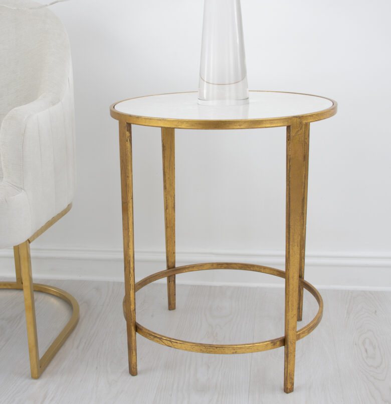 Dolly Gold Round Side Table - Image 7