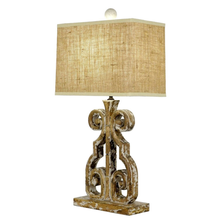 Edison Carved Wood Table Lamp - Image 2