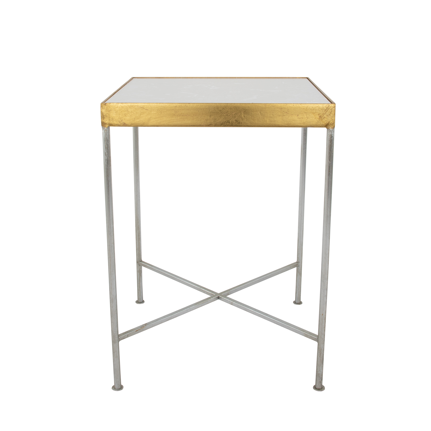 Faye Silver and Gold Side Table- Lillian Home