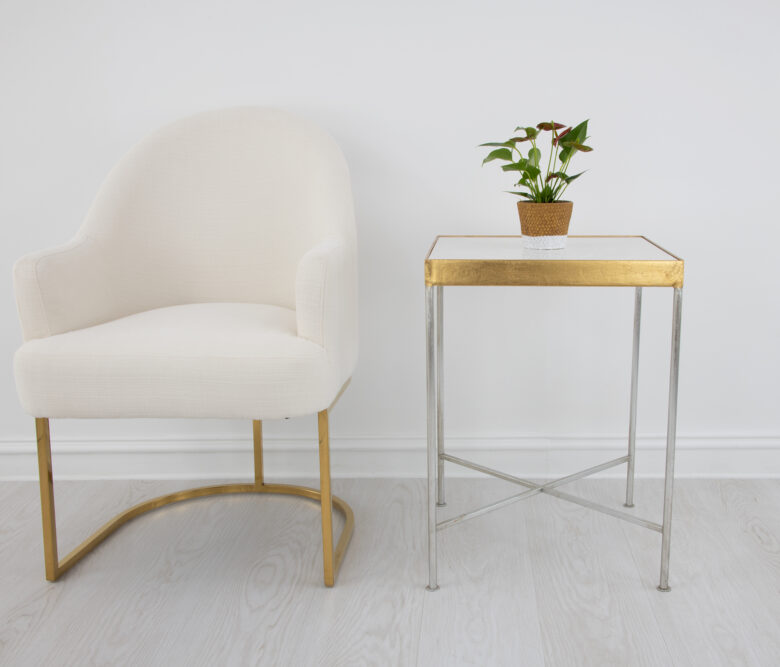 Faye Silver and Gold Side Table - Image 6