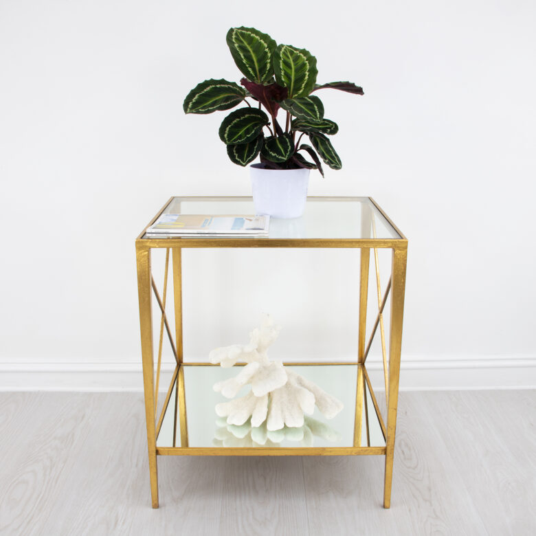 Gemma Gold Leaf Side Table - Image 6