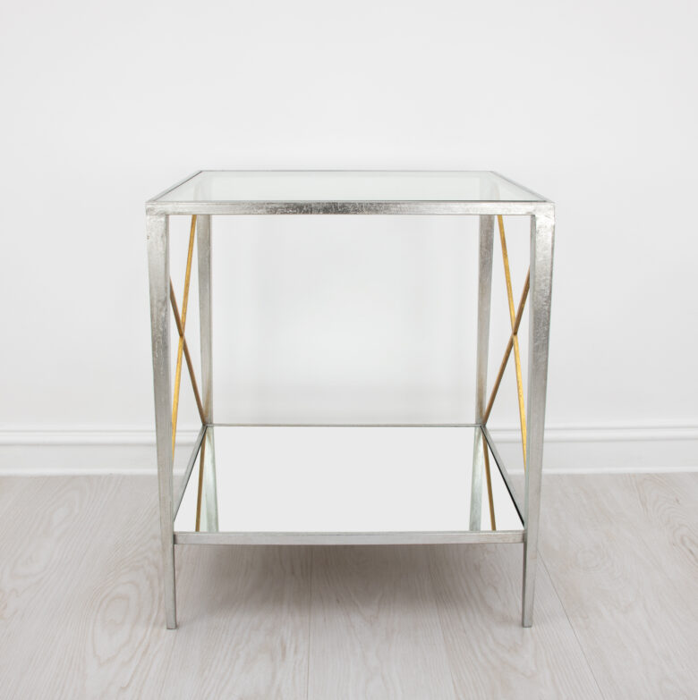 Gemma Silver Leaf Side Table - Image 2