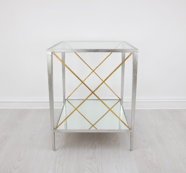 Gemma Silver Leaf Side Table - Image 4