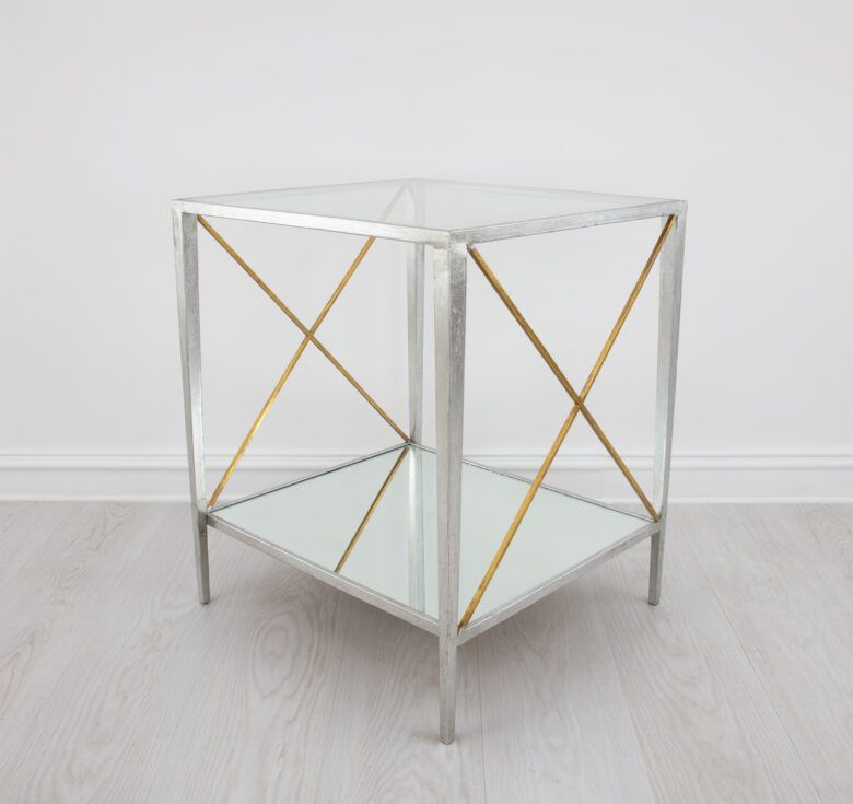 Gemma Silver Leaf Side Table - Image 3