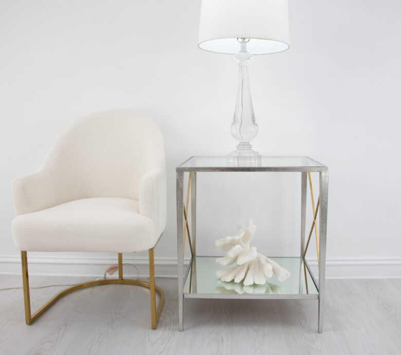 Gemma Silver Leaf Side Table - Image 6