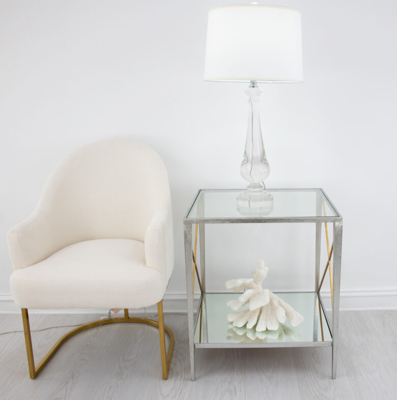 Gemma Silver Leaf Side Table - Image 9