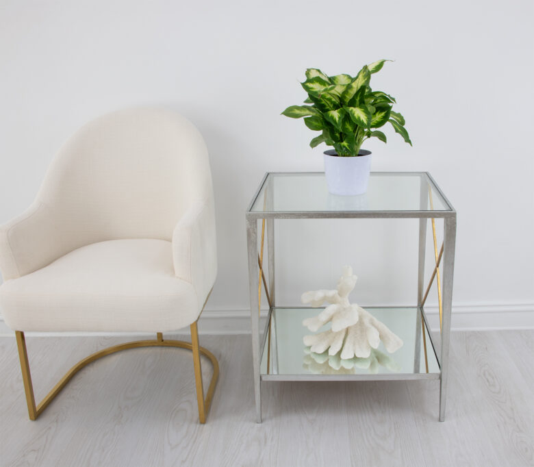 Gemma Silver Leaf Side Table - Image 10