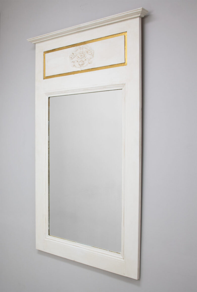 Grayson White and Gold Oak Mirror - Image 4