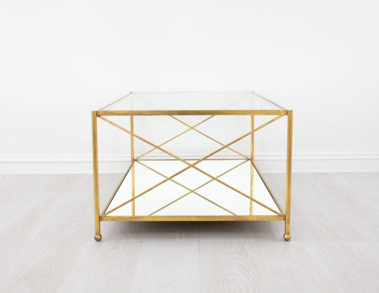 Iris Gold 2 Shelves Coffee Table - Image 4