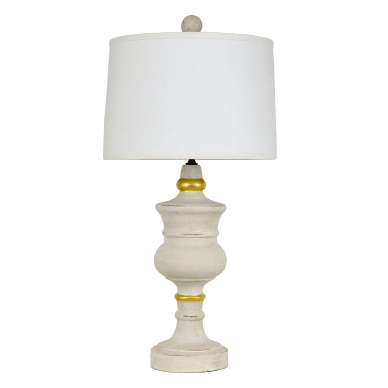 Raymond Solid Wood White Table Lamp - Image 2