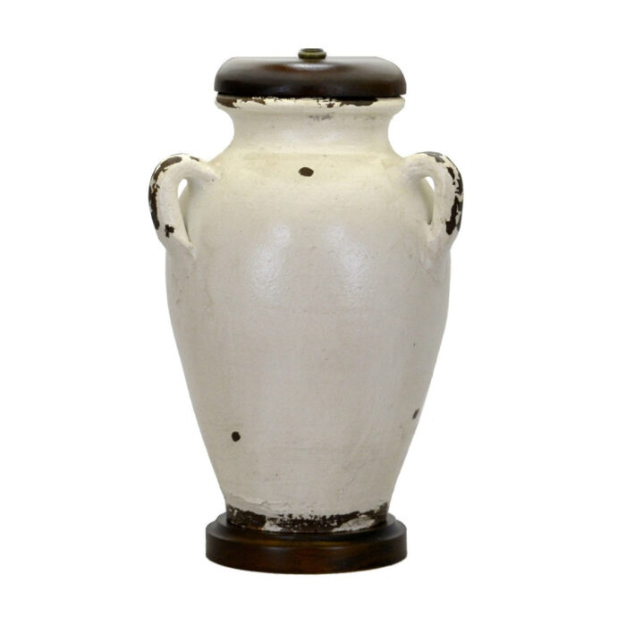 Mika White Pottery Table Lamp - Lillian Home