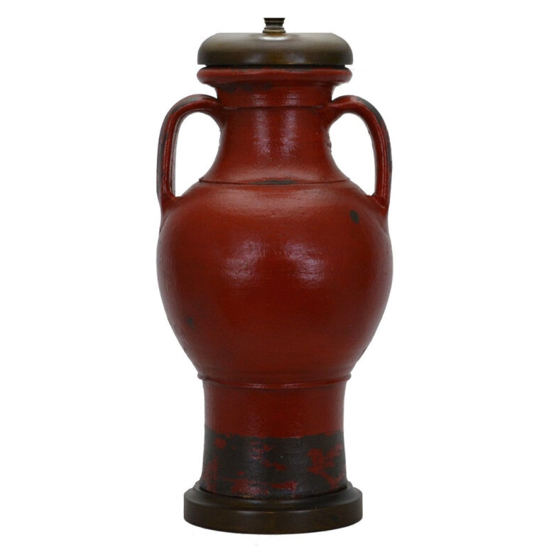 Geneva Red Pottery Table Lamp - Lillian Home