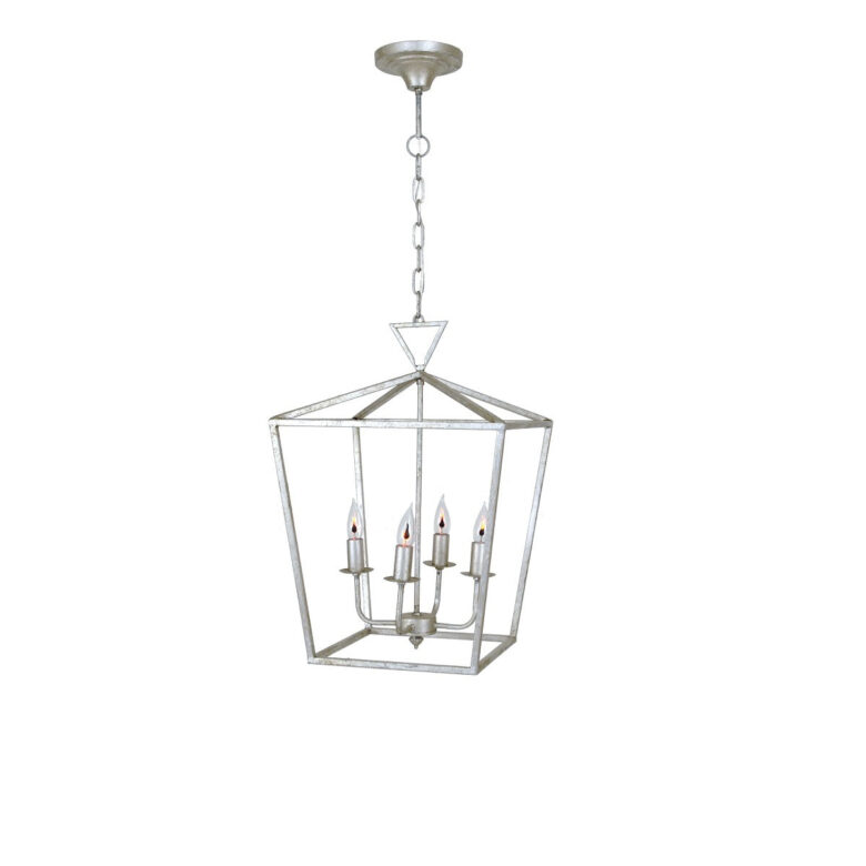 Dana 4 Light Silver Lantern - Lillian Home