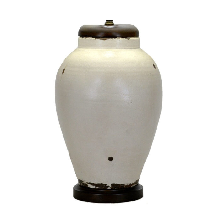 Oliver White Pottery Table Lamp - Lillian Home