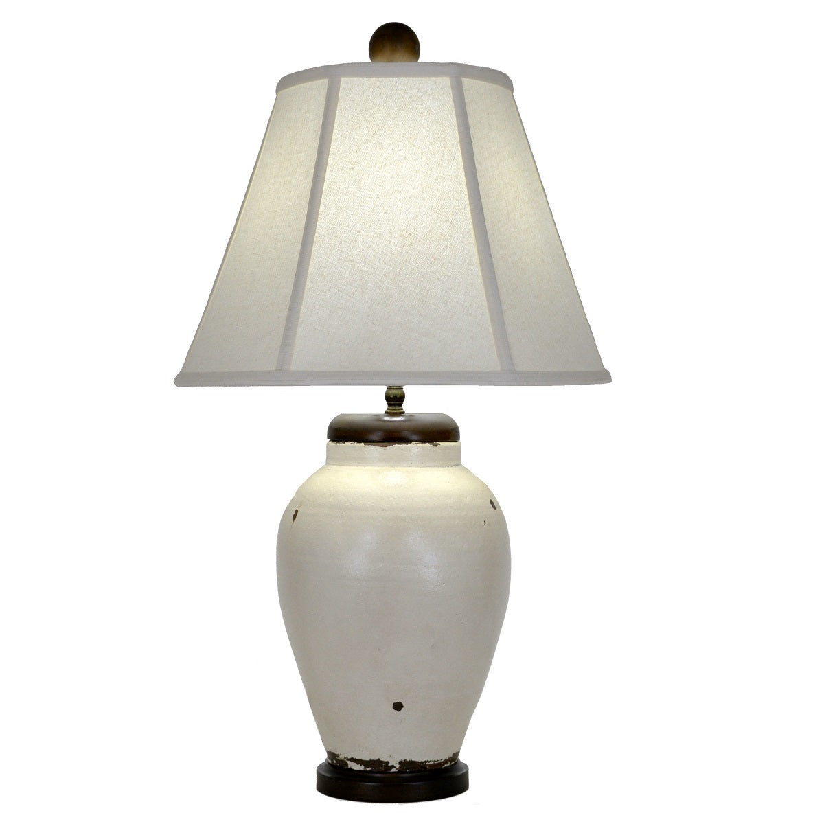 Oliver White Pottery Table Lamp - Lillian Home 