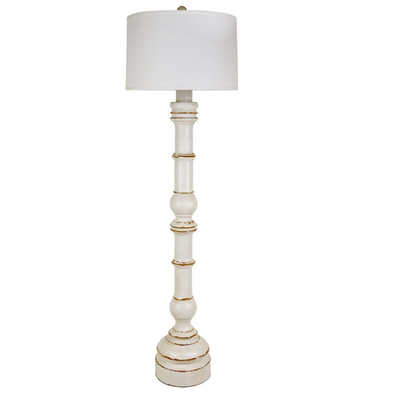 Big Ben White Wood Floor Lamp - Lillian Home