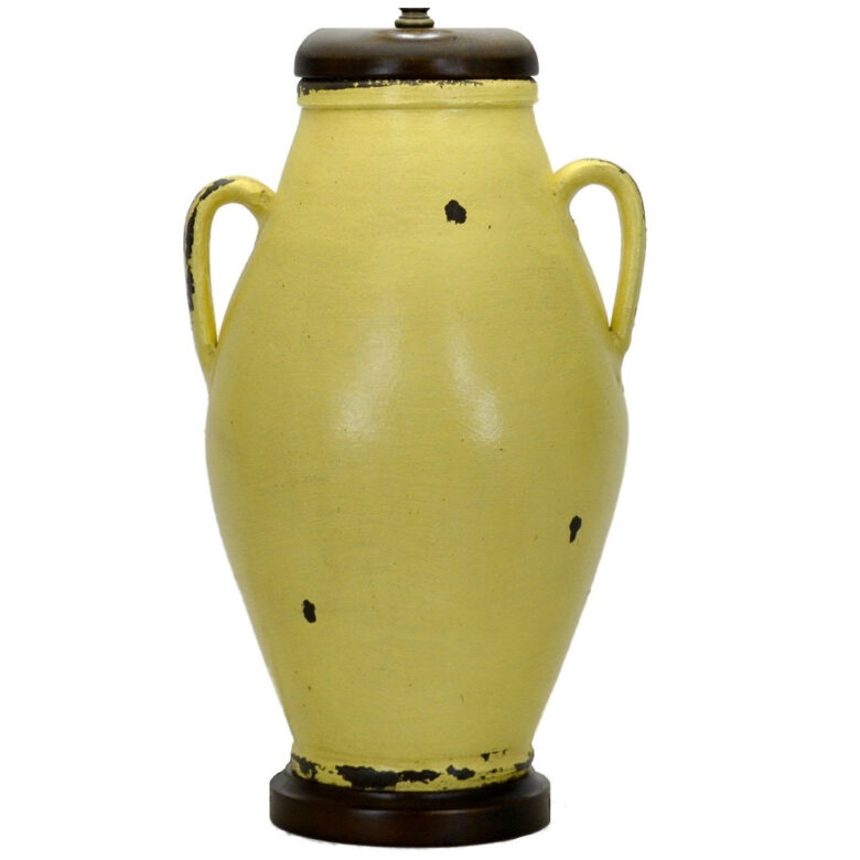 Hayes Yellow Pottery Table Lamp - Lillian Home