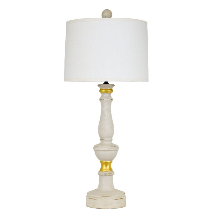 Lucian White Oak Wood Table Lamp | Lillian Home