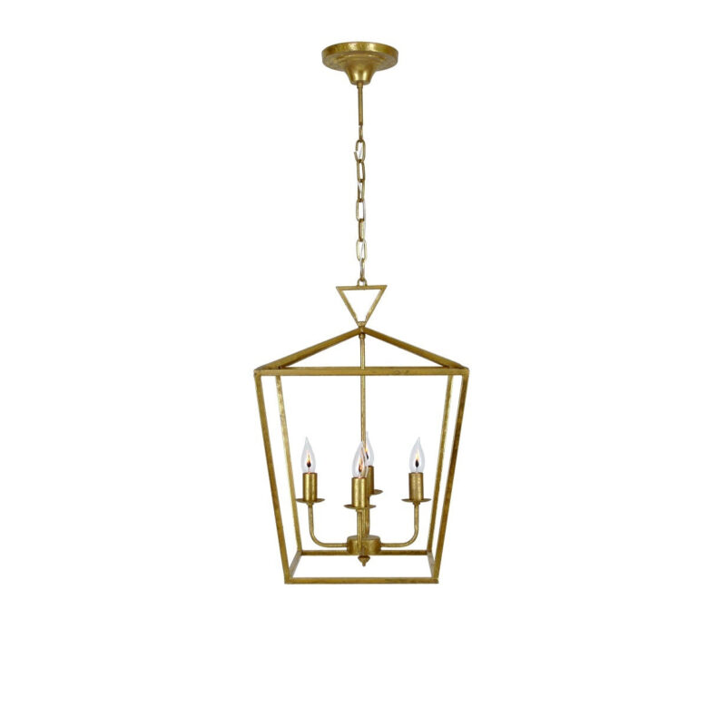 Dana 4 Light Gold Lantern - Lillian Home