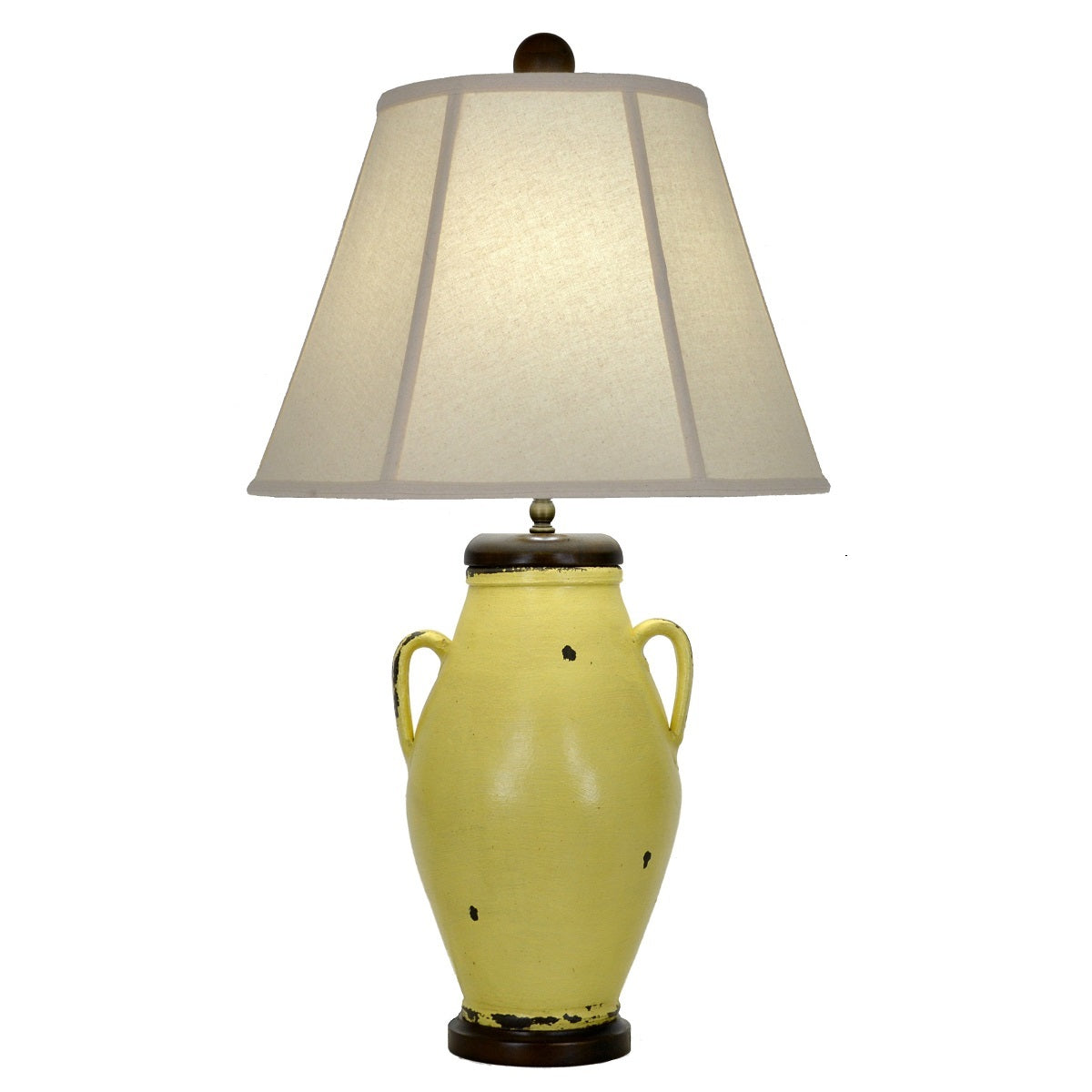 Hayes Yellow Pottery Table Lamp - Lillian Home 