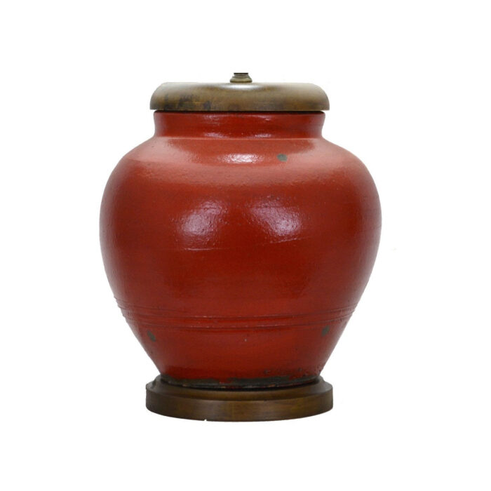 Olivia Red Pottery Table Lamp - Lillian Home