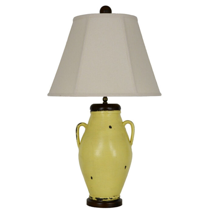 Hayes Yellow Pottery Table Lamp - Lillian Home