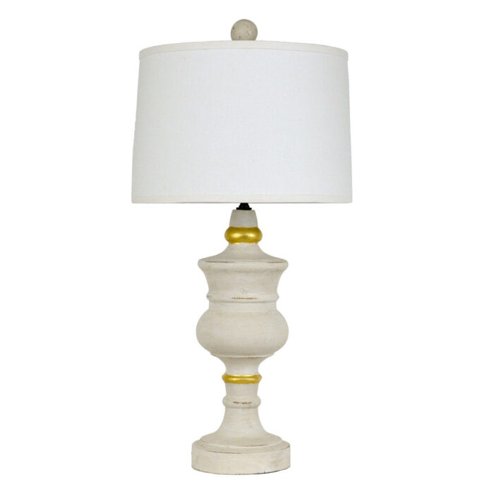 Raymond Solid Wood White Table Lamp | Lillian Home | Buy Now