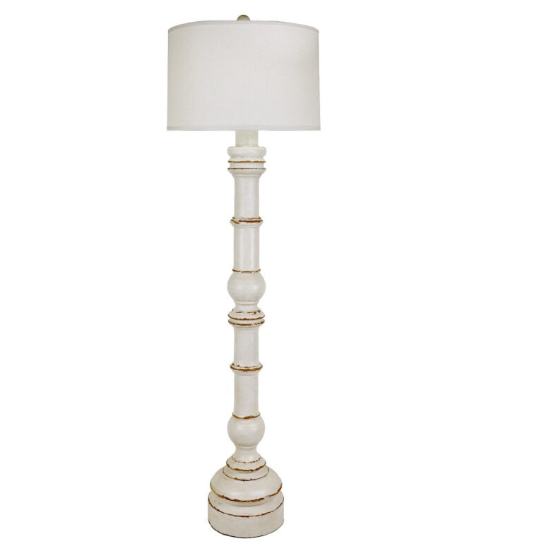 Big Ben White Wood Floor Lamp - Lillian Home