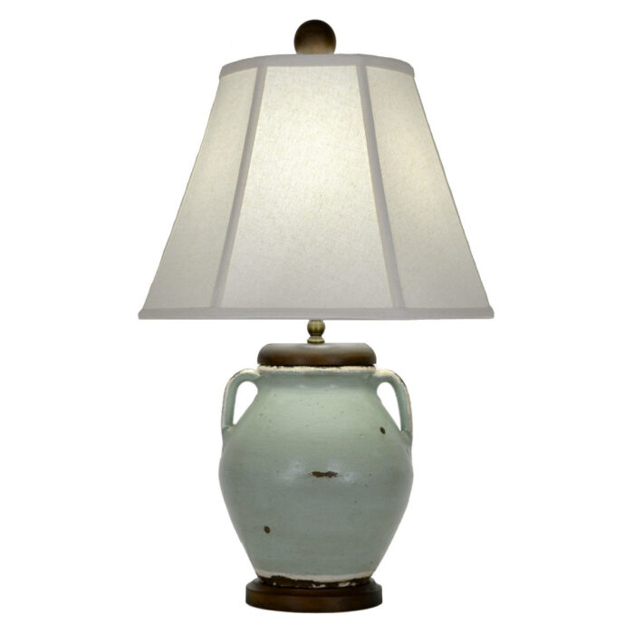 Gianni Turquoise Pottery Table Lamp - Lillian Home