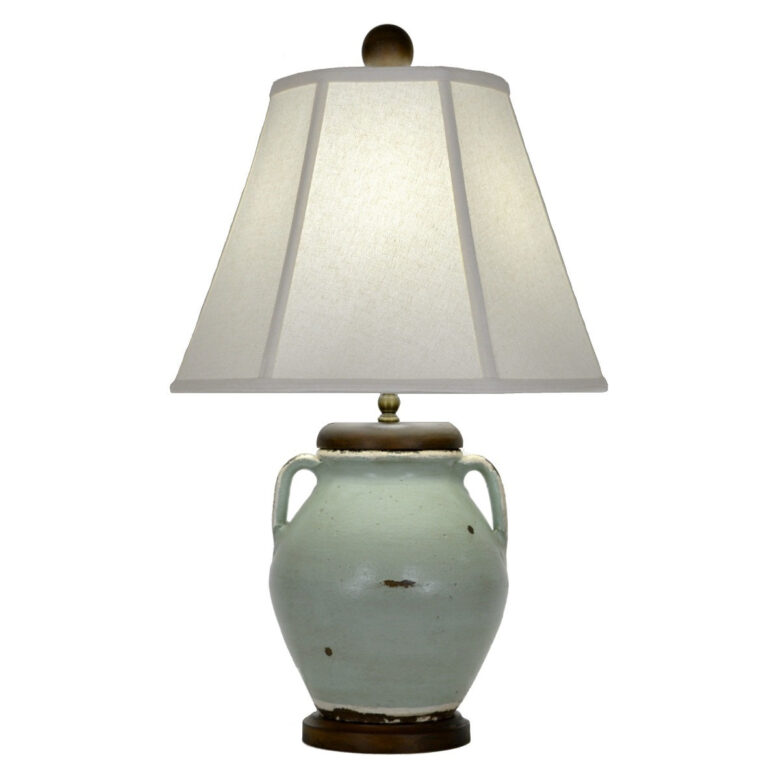 Gianni Turquoise Pottery Table Lamp - Lillian Home