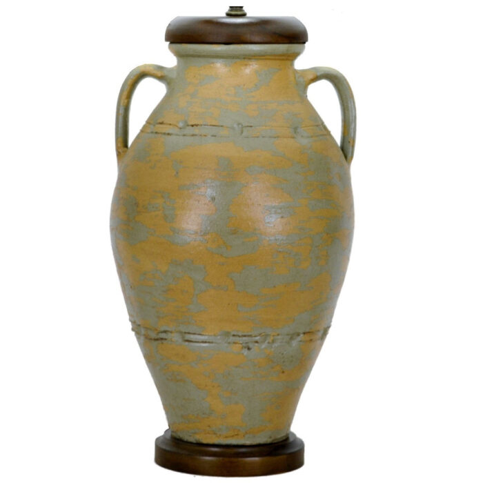 Rama Green and Gold Pottery Table Lamp - Lillian Home