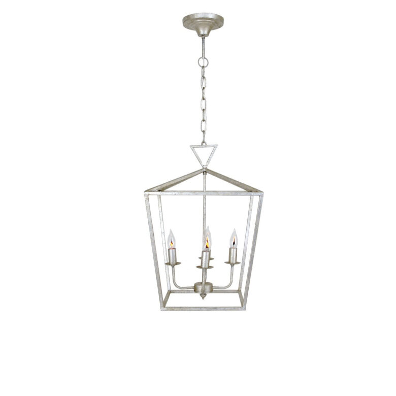 Dana 4 Light Silver Lantern - Lillian Home