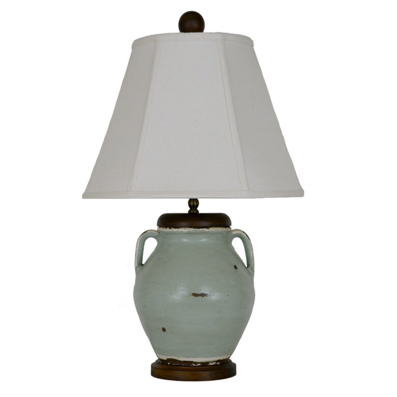 Gianni Turquoise Pottery Table Lamp - Lillian Home