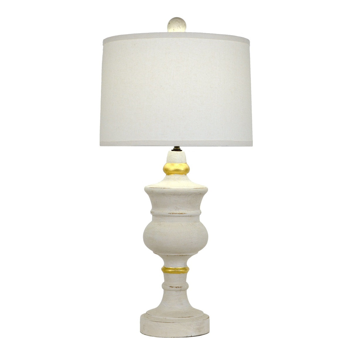 Raymond Solid Wood White Table Lamp - Lillian Home 