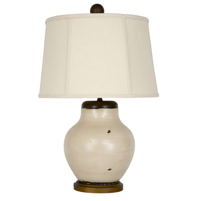 Olaf Light Cream Pottery Table Lamp - Lillian Home