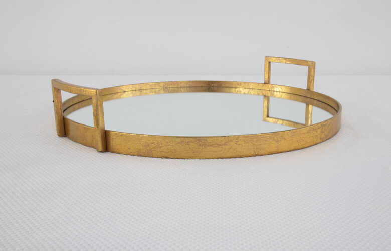 Ono Gold Round Mirrored Tray - Image 2