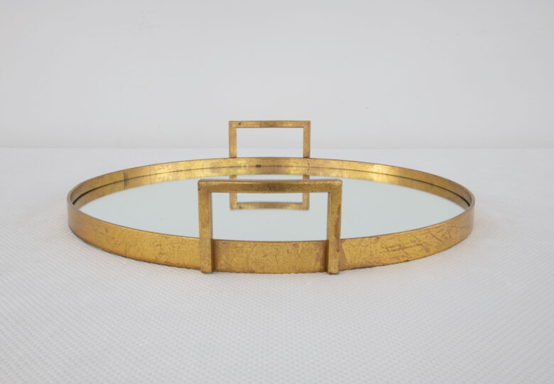 Ono Gold Round Mirrored Tray - Image 3