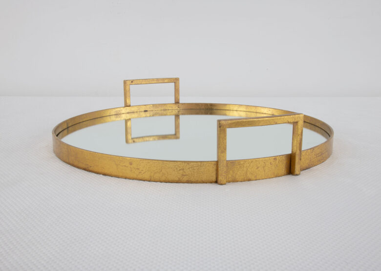 Ono Gold Round Mirrored Tray - Image 5