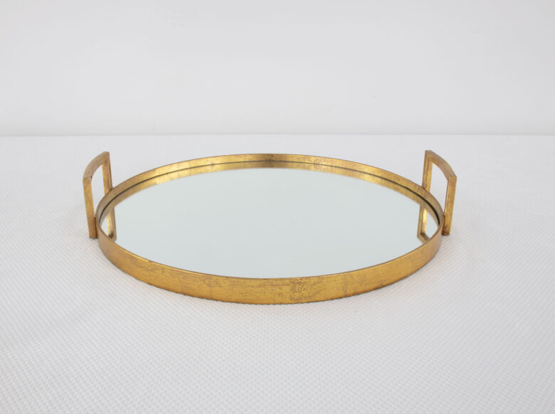 Ono Gold Round Mirrored Tray - Image 6