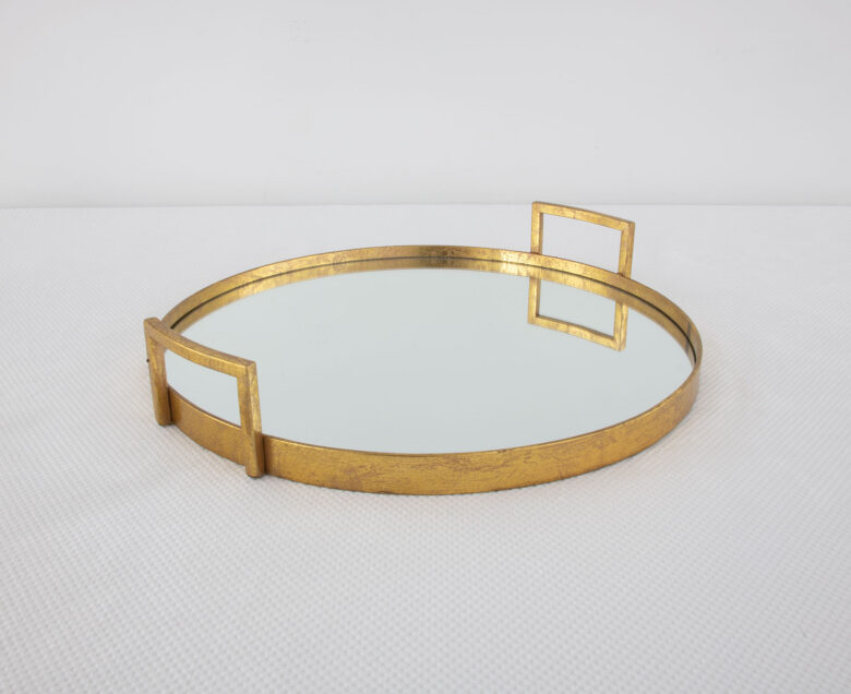 Ono Gold Round Mirrored Tray - Image 4