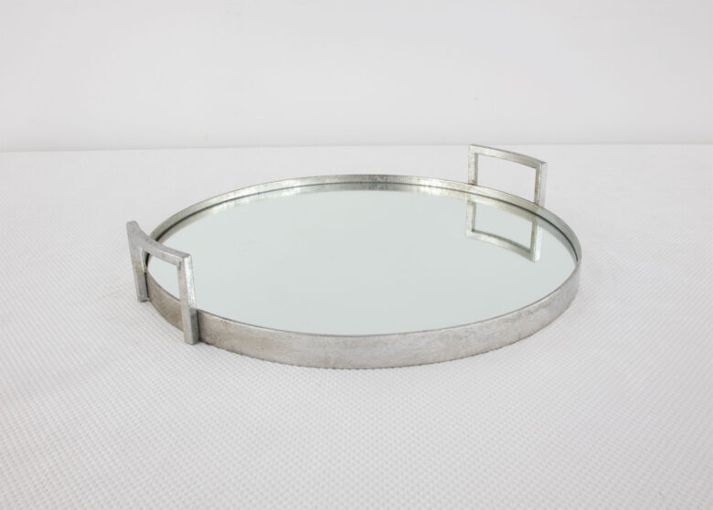 Ono Silver Round Mirrored Tray - Image 3