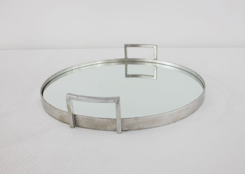 Ono Silver Round Mirrored Tray - Image 4