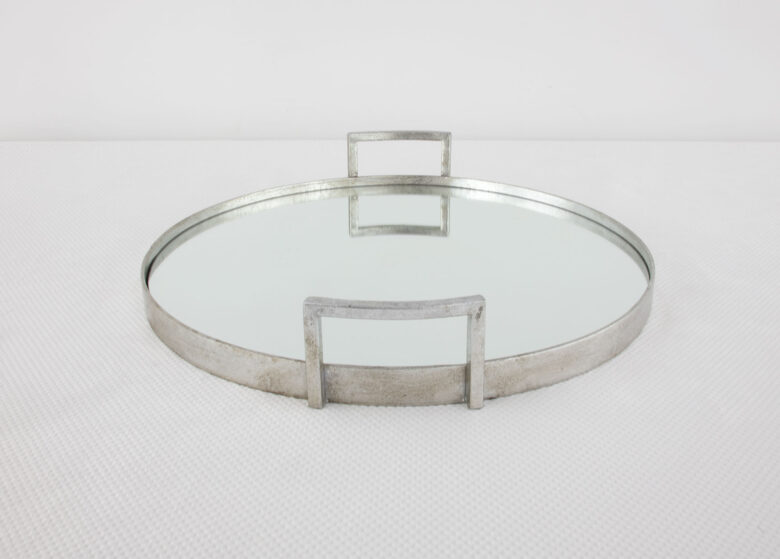 Ono Silver Round Mirrored Tray - Image 5