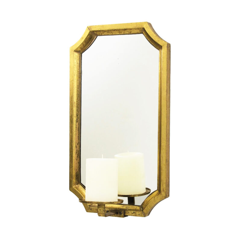 Ponnt Gold Mirror Wall Candle Holder - Image 2