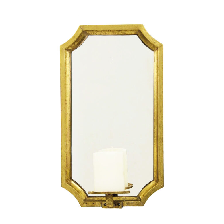 Ponnt Gold Mirror Wall Candle Holder