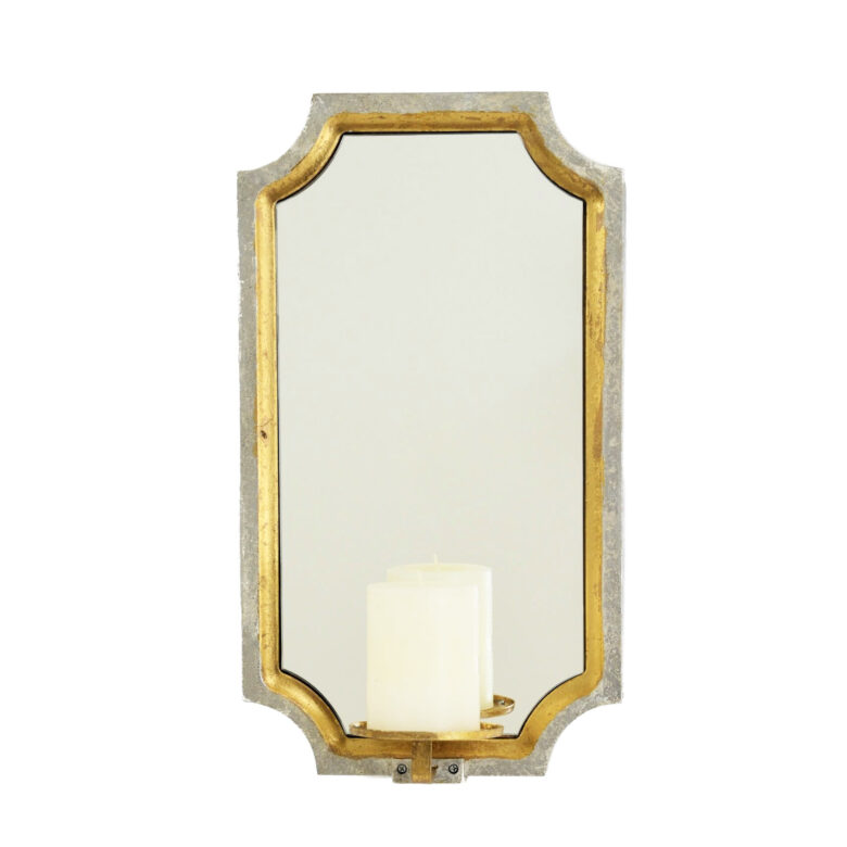 Ponnt Silver Gold Mirror Candle Holder