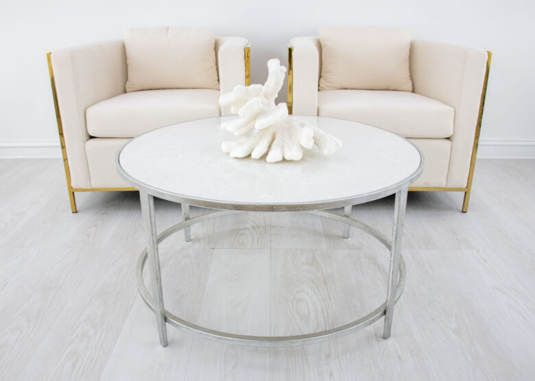 Augustine Silver Round Coffee Table - Image 5